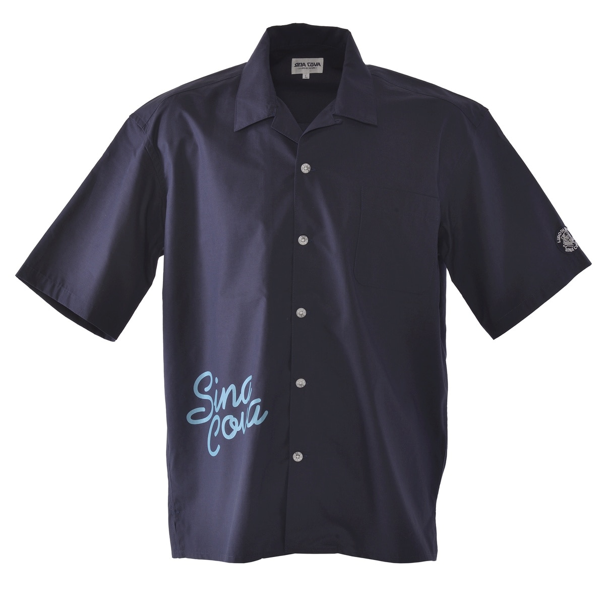 [SINA COVA(シナコバ)]オープンカラー半袖シャツ 25134510 ネイビー LLサイズ