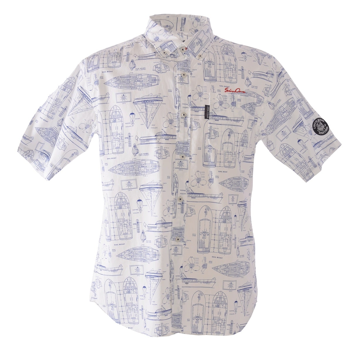 [SINA COVA(シナコバ)]半袖ボタンダウンシャツ 25134520 ブルー Lサイズ