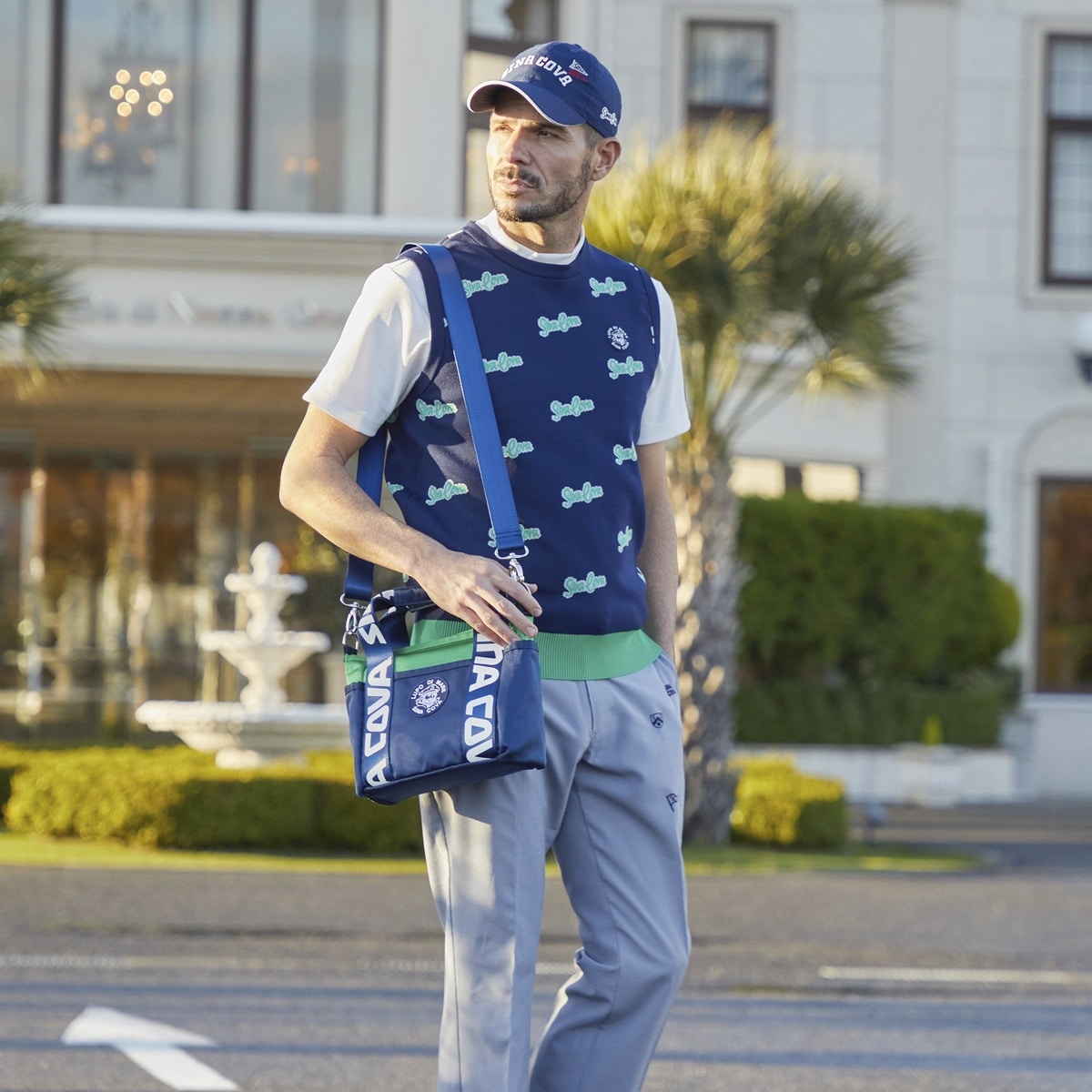 [SINA COVA(シナコバ)]ニットベスト 25152510 ネイビー Lサイズ