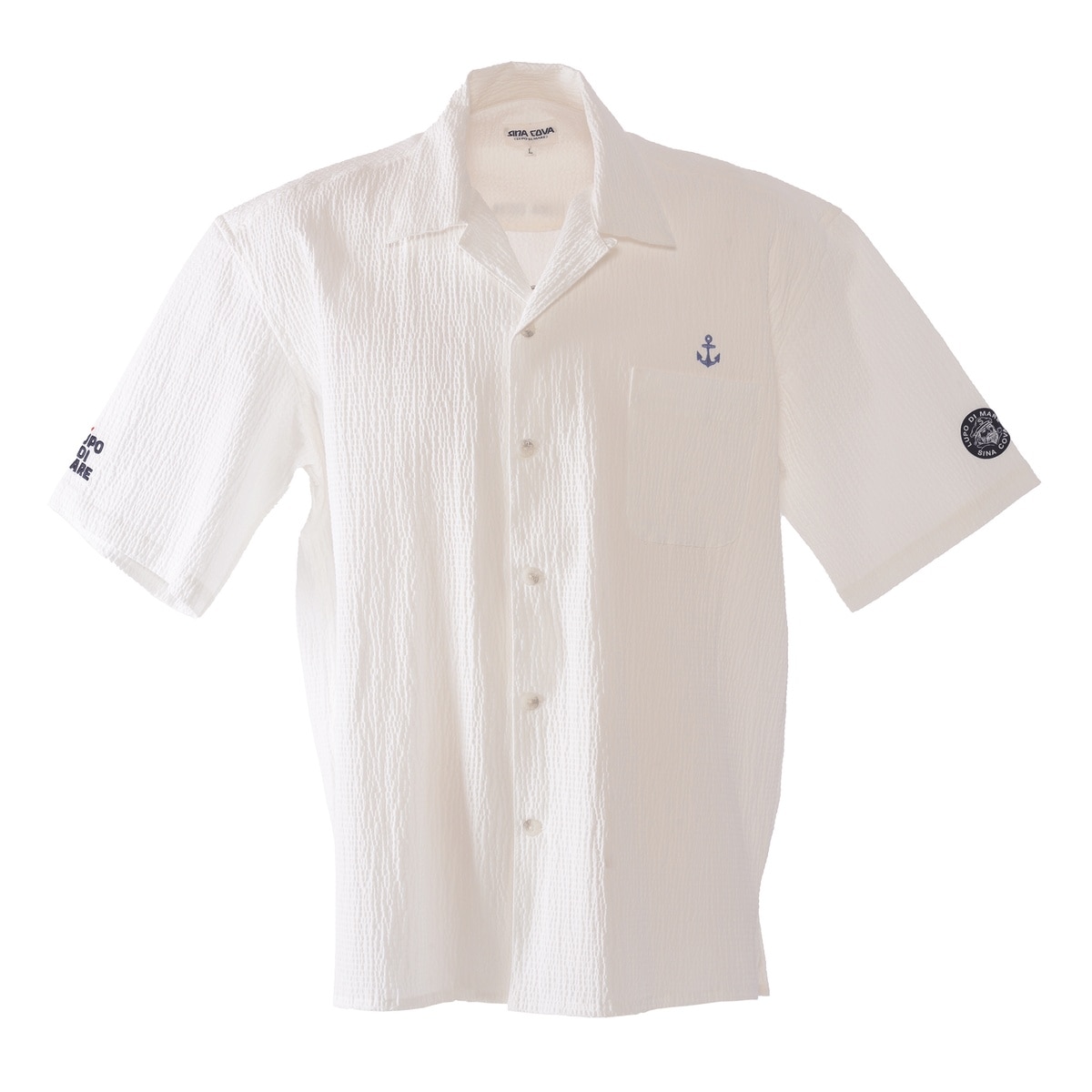 [SINA COVA(シナコバ)]オープンカラー半袖シャツ 25154510 ホワイト LLサイズ