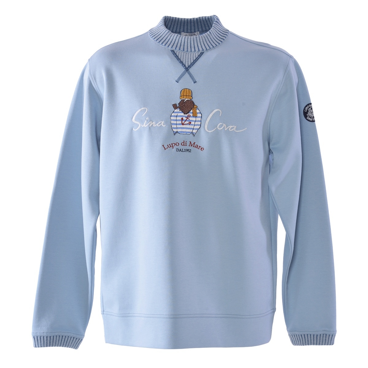 [SINA COVA(シナコバ)]モックネックプルオーバー ユニセックス(男女兼用) 25210060 サックス LLサイズ