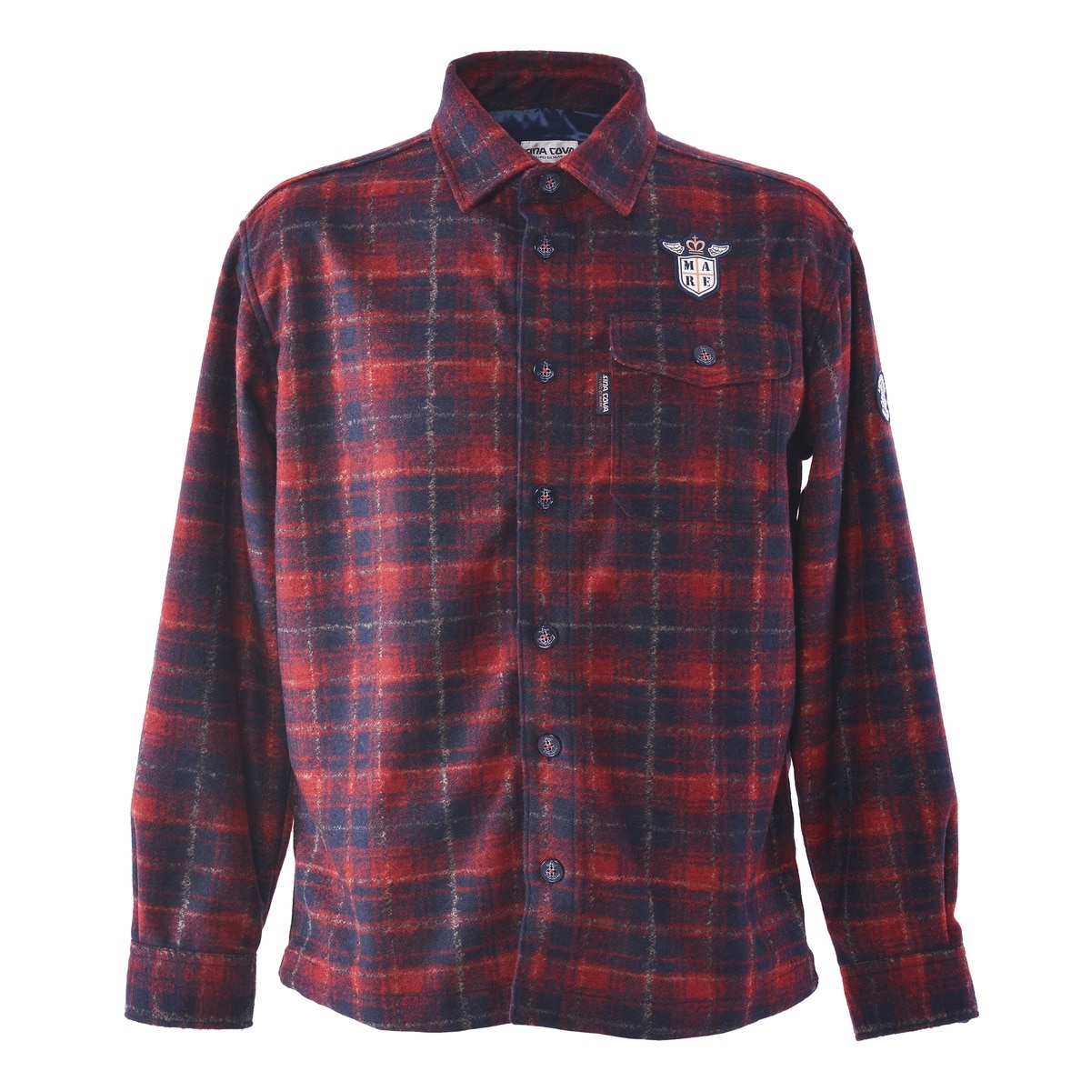 [SINA COVA(シナコバ)]シャツジャケット 25213060 レッド LLサイズ