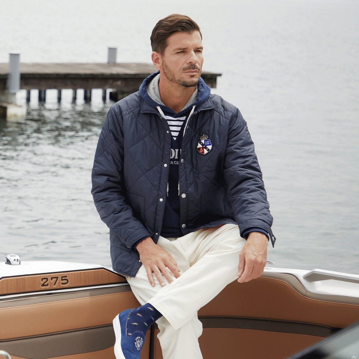 [SINA COVA(シナコバ)]キルトジャケット 25213070 ネイビー LLサイズ