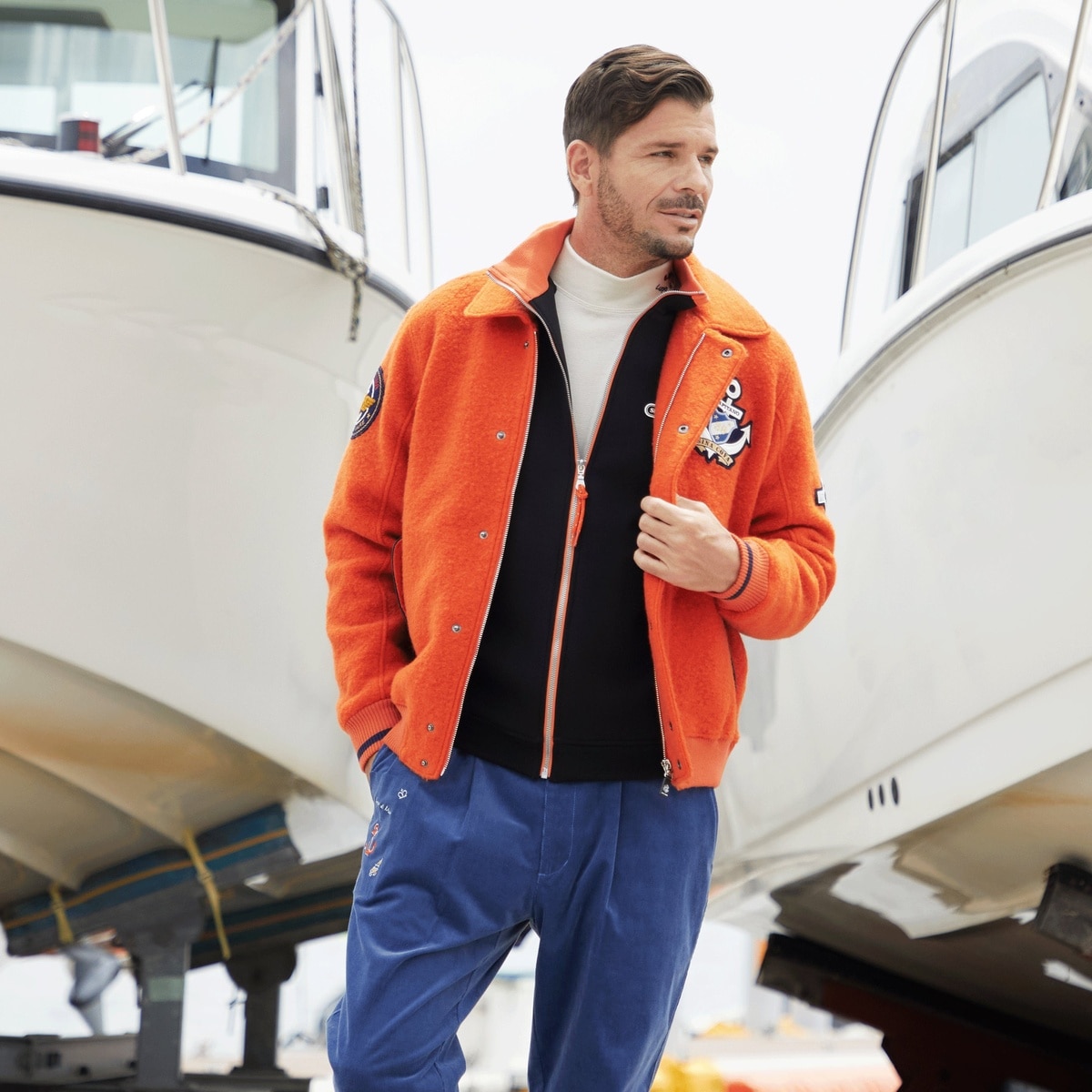 [SINA COVA(シナコバ)]スタジアムジャンパー 25213090 オレンジ Lサイズ