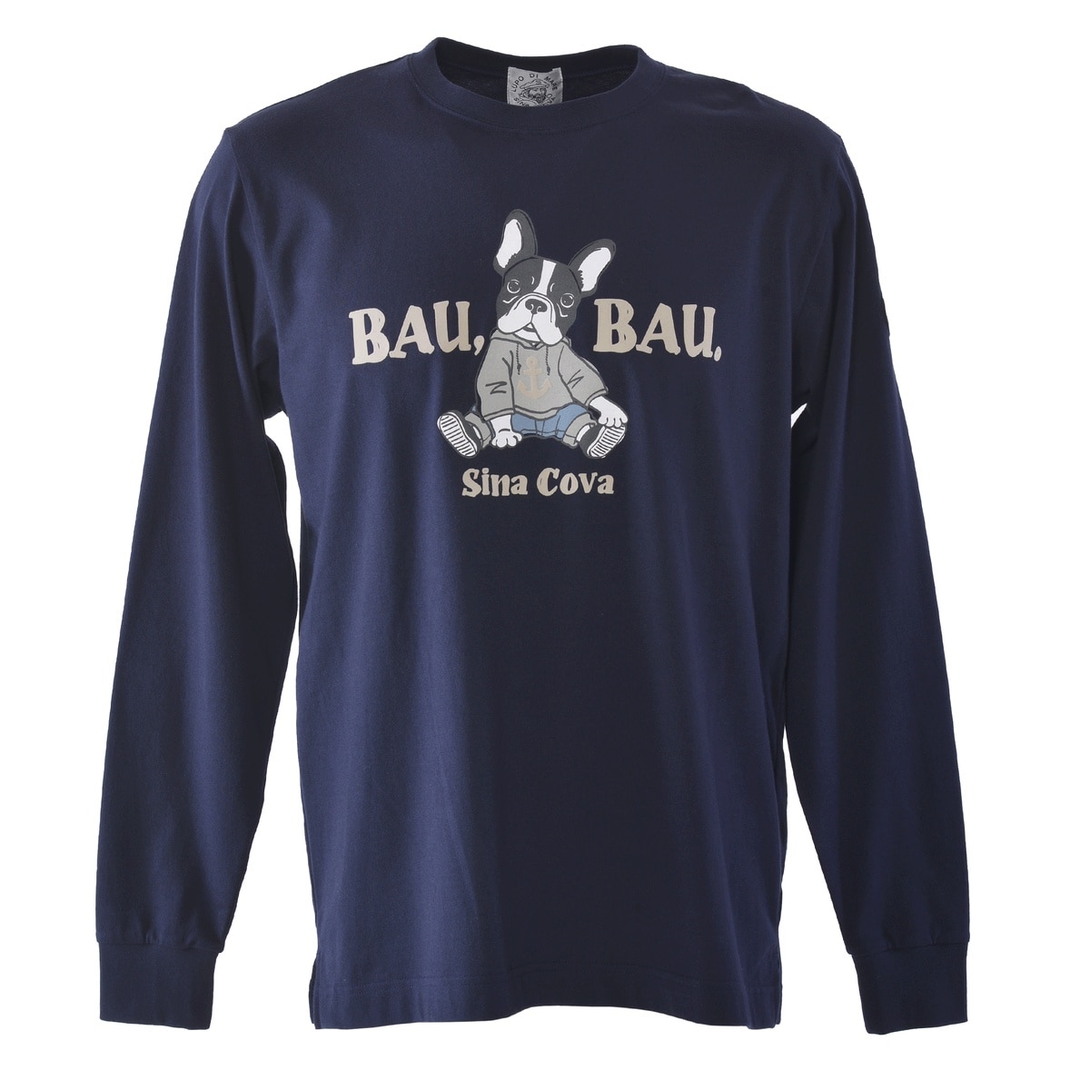 [SINA COVA(シナコバ)]長袖Tシャツ (BAU BAU.) ユニセックス(男女兼用) 25220010 ネイビー Lサイズ