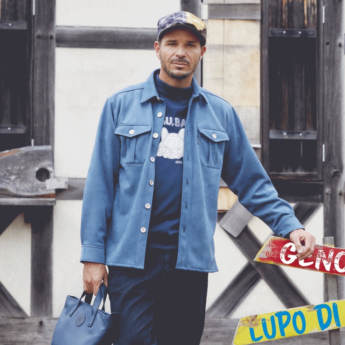 [SINA COVA(シナコバ)]ハイネックプルオーバー (BAU BAU.) 25220040 ネイビー LLサイズ