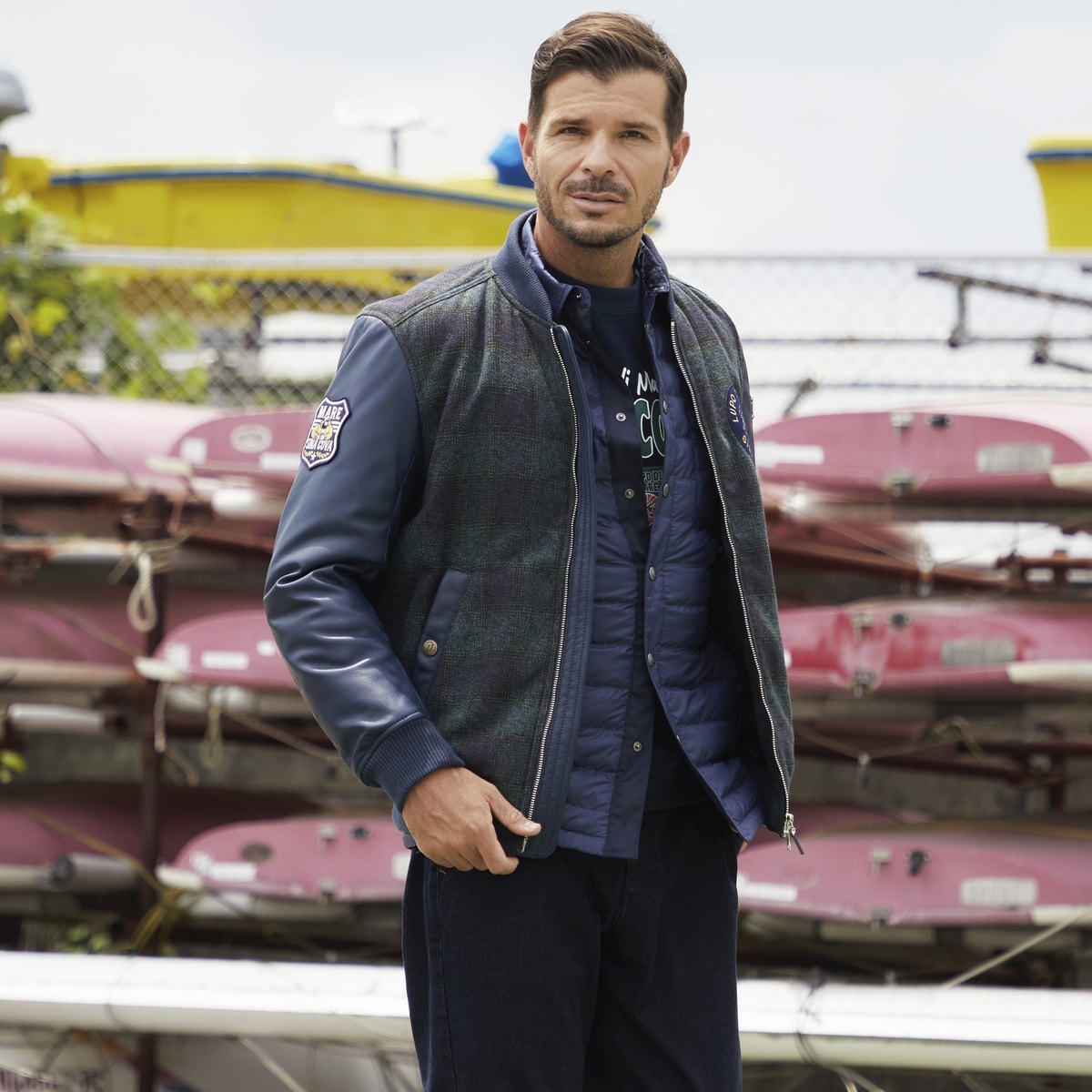 [SINA COVA(シナコバ)]ボンバージャケット(MA-1) 25223920 ネイビー Lサイズ