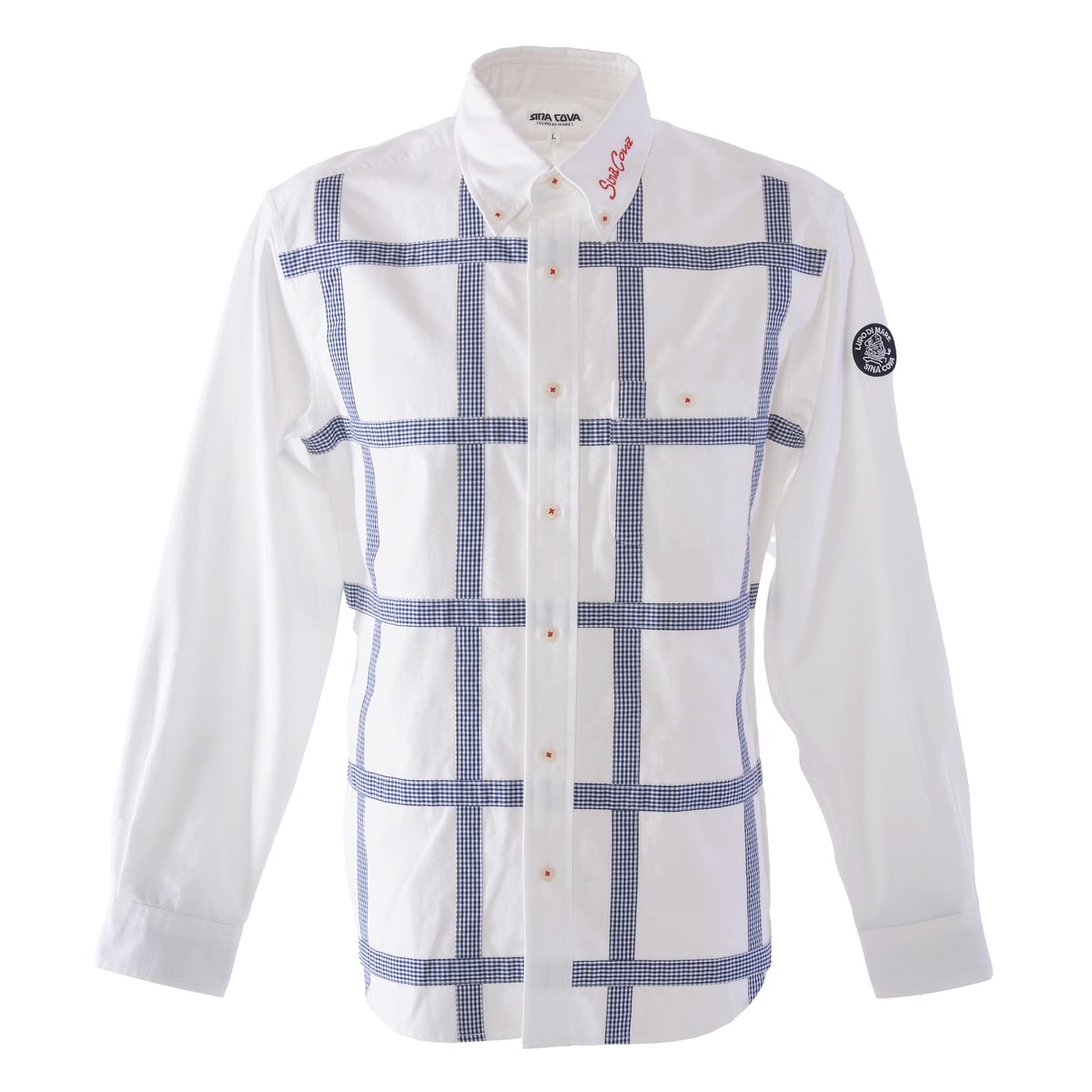 [SINA COVA(シナコバ)]長袖ボタンダウンシャツ 25224040 ホワイト Lサイズ