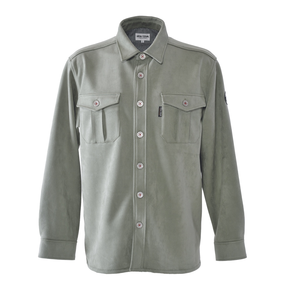 [SINA COVA(シナコバ)]シャツジャケット 25224050 グリーン Lサイズ