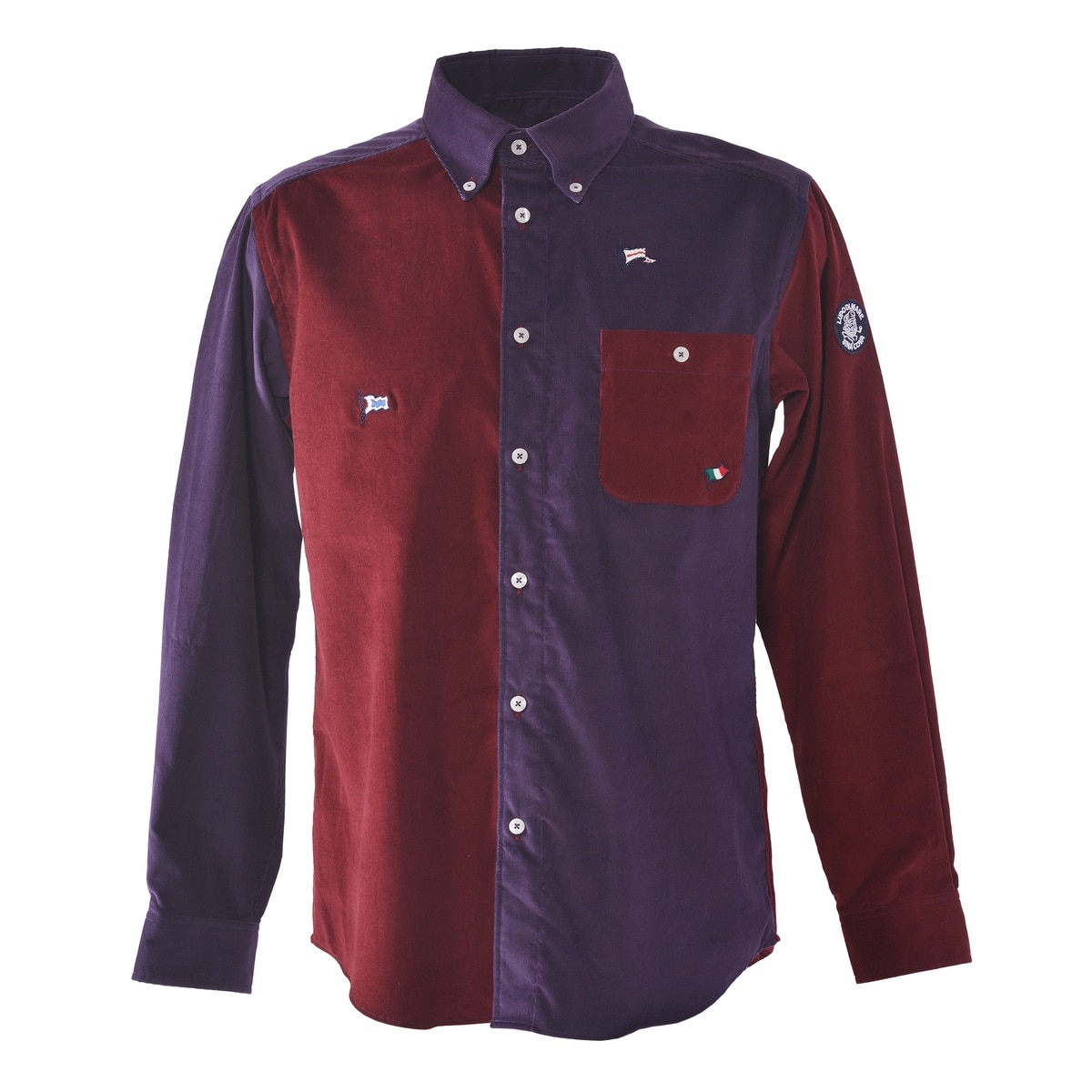 [SINA COVA(シナコバ)]長袖ボタンダウンシャツ 25224060 パープル Lサイズ