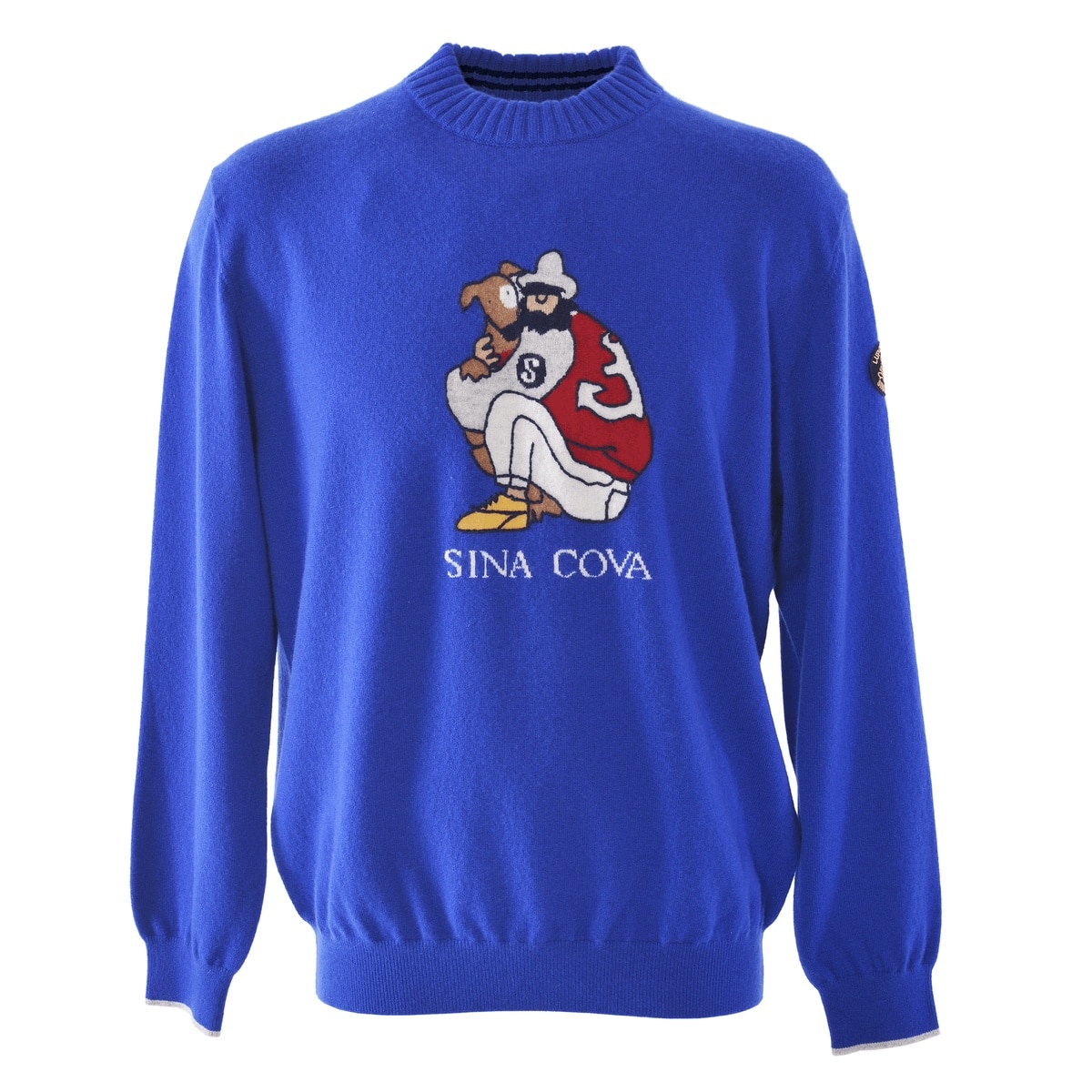[SINA COVA(シナコバ)]カシミヤ100％ モックネックセーター 25242020 ブルー LLサイズ