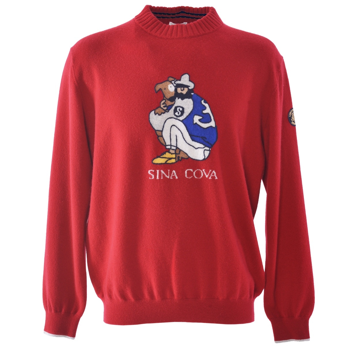 [SINA COVA(シナコバ)]カシミヤ100％ モックネックセーター 25242020 レッド Mサイズ