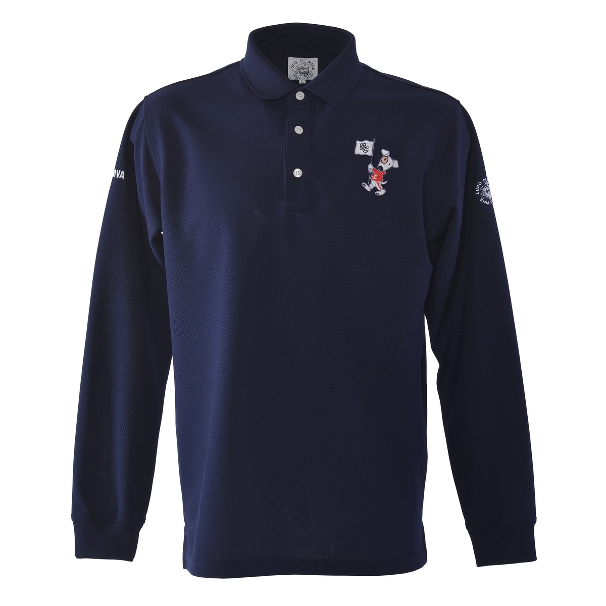 [SINA COVA(シナコバ)]長袖ポロシャツ 25250010 ネイビー Lサイズ