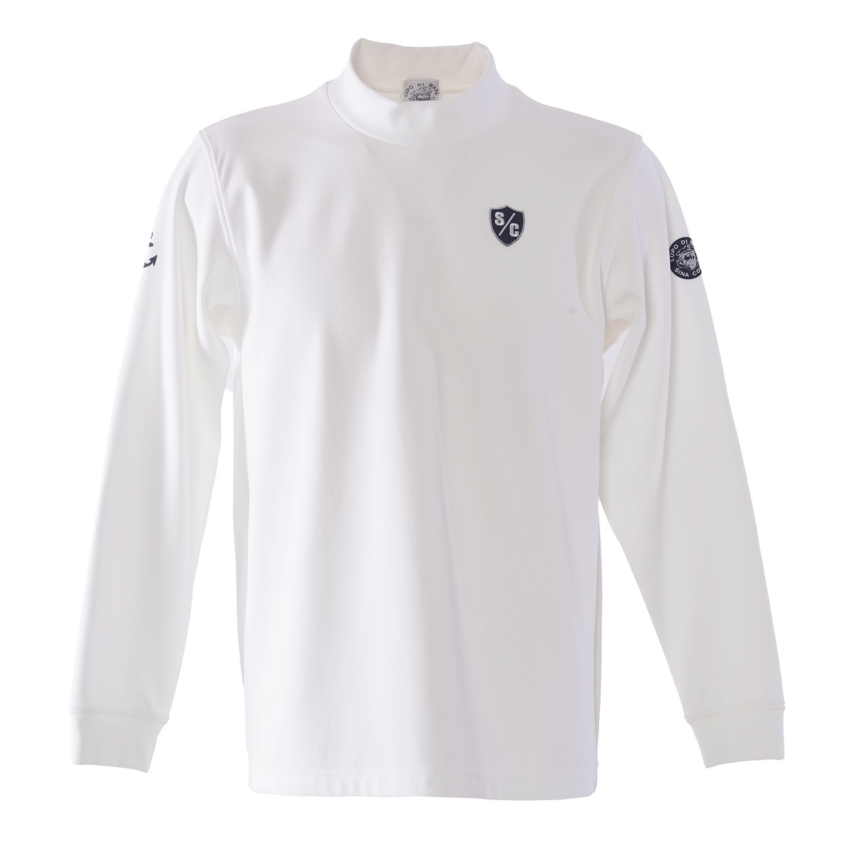 [SINA COVA(シナコバ)]バックプリントモックネック長袖Tシャツ 25250020 ホワイト Lサイズ