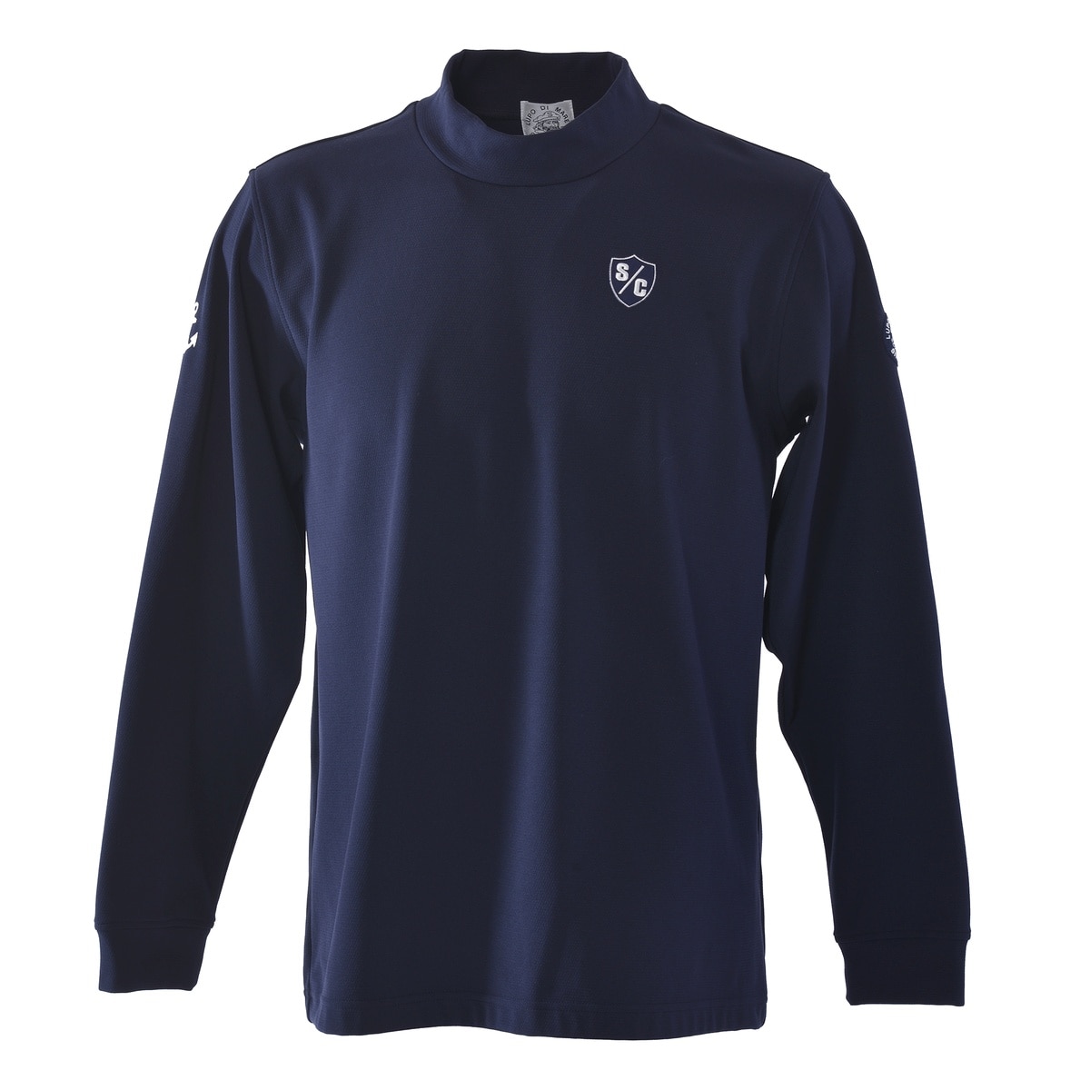 [SINA COVA(シナコバ)]バックプリントモックネック長袖Tシャツ 25250020 ネイビー Lサイズ