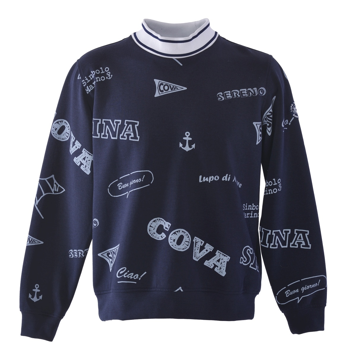 [SINA COVA(シナコバ)]モックネックトレーナー 25250040 ネイビー Lサイズ