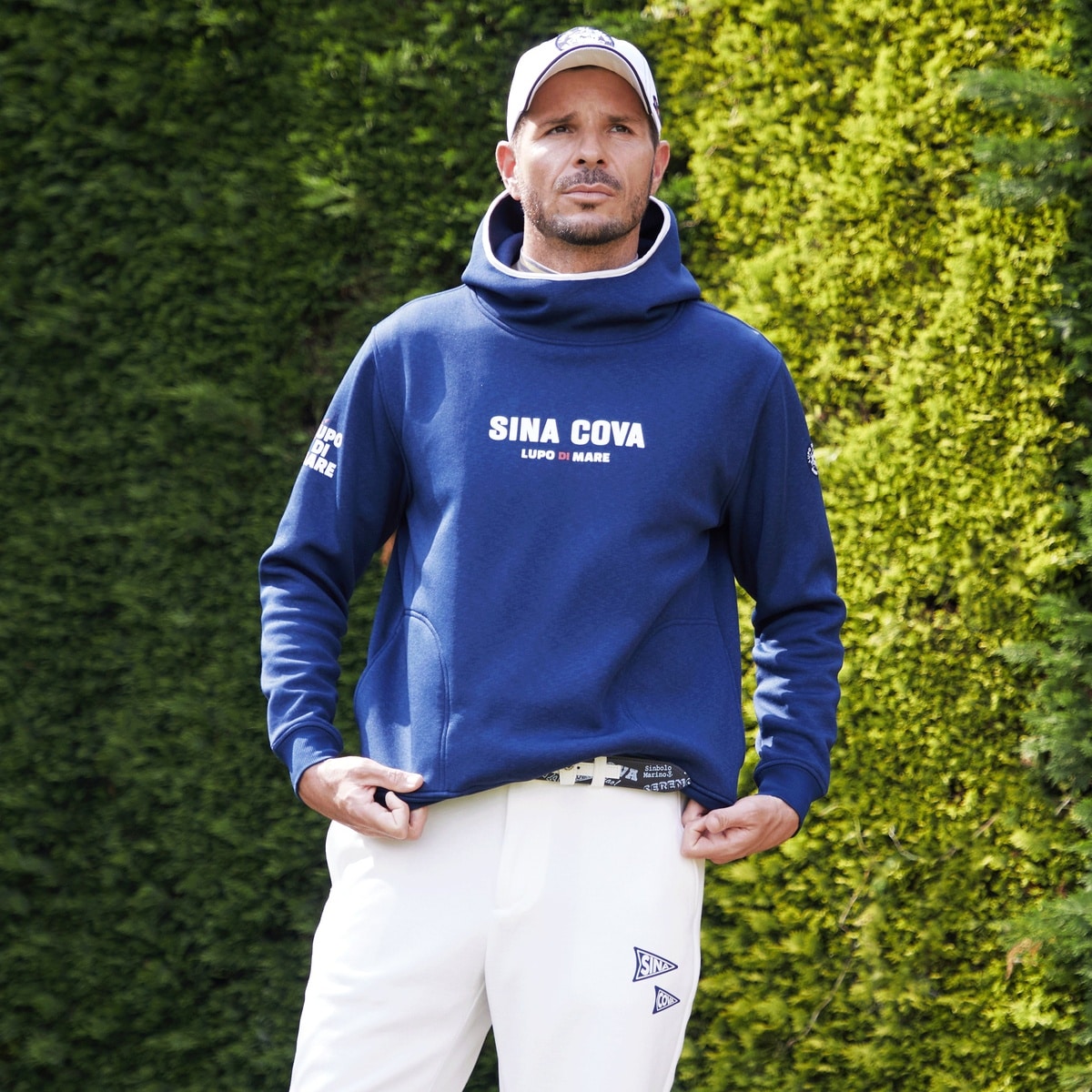 [SINA COVA(シナコバ)]ハイネックパーカー 25250060 ネイビー LLサイズ