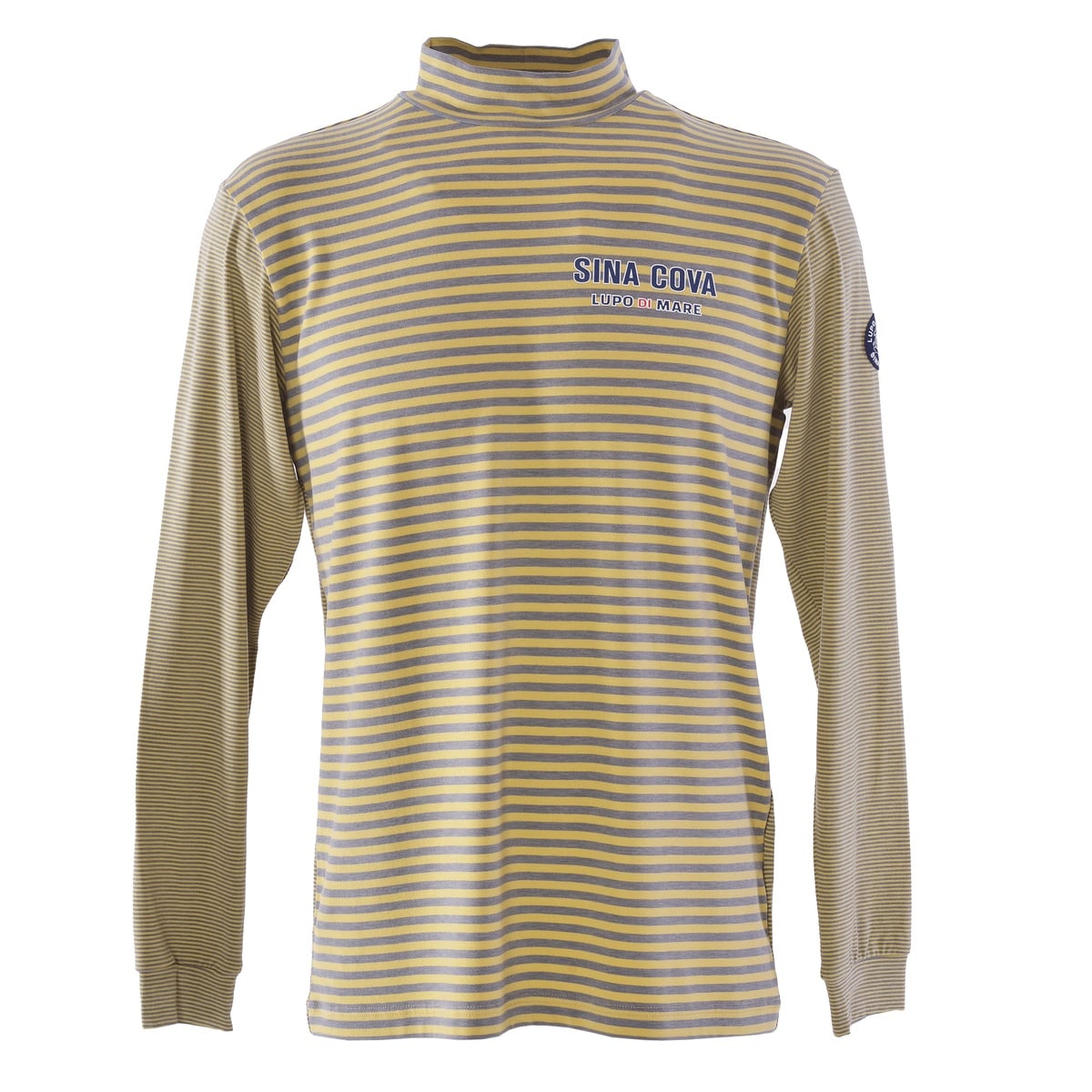 [SINA COVA(シナコバ)]長袖モックネックTシャツ 25250070 イエロー Lサイズ