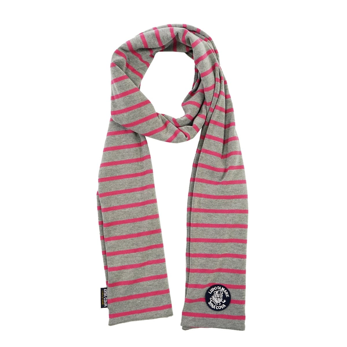 [SINA COVA(シナコバ)]ボーダー柄マフラー 25276520 レッド Fサイズ