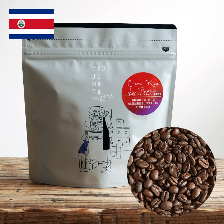 スペシャルティコーヒー豆「コスタリカ ラ・パストーラ農園(中深煎り)」1kg(200g×5袋)