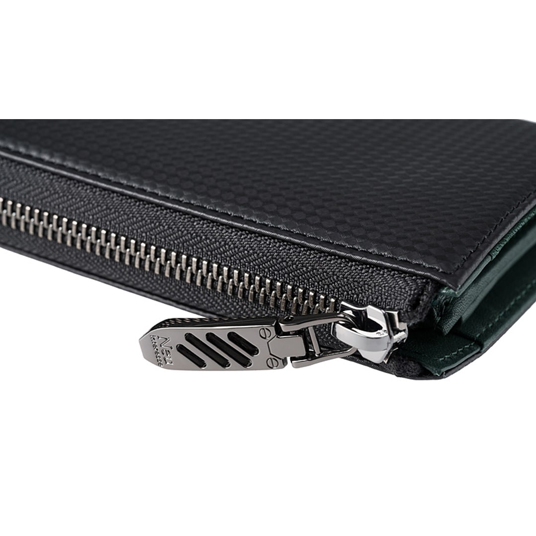 財布 メンズ 長財布 L字ファスナー ハニーセル シャッテン 2.0 カーボンレザー ノイインテレッセ Neu interesse 革 レザー 牛革 父の日 ギフト 誕生日 プレゼント 0700 ブラック×レッド