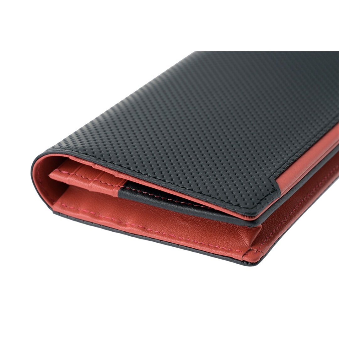 ノイインテレッセ × HRC 長財布 メンズ ホンダレーシング BR -Black & Red- 財布 革財布 Neu interesse Honda 本田技研工業株式会社 Honda Racing Corporation 3190 ブラック×レッド
