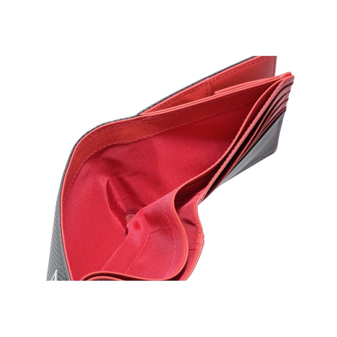 財布 メンズ 二つ折り ノイインテレッセ × HRC 二つ折り財布 ホンダレーシング 外BOX型小銭入れ BR -Black & Red- 革財布 Neu interesse Honda 本田技研工業株式会社 Honda Racing Corporation 3191 ブラック×レッド