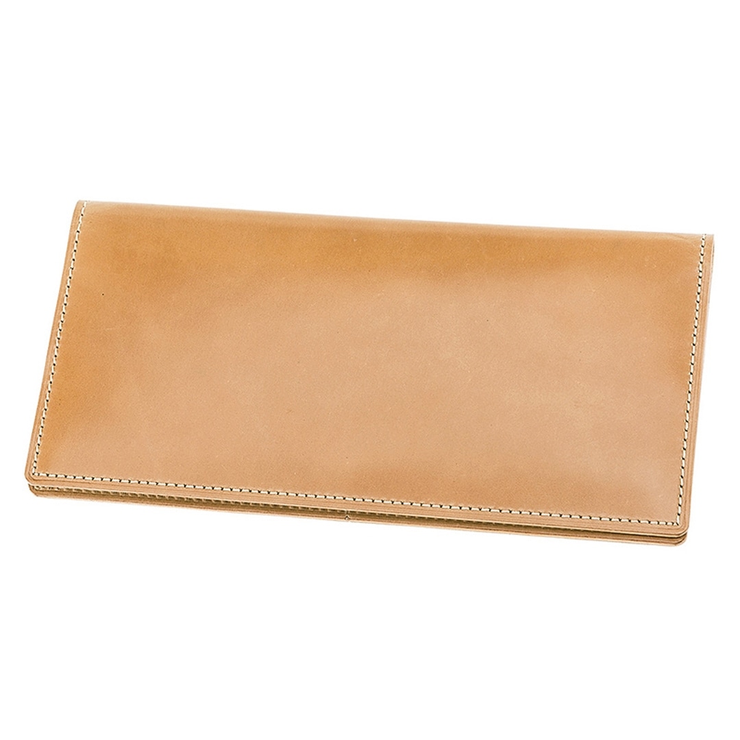 長財布 メンズ 日本製 希少革 ナチュラル コードバン 小銭入れなし CYPRIS キプリス 本革 レーデルオガワ オイルシェル コードバン マチなし 薄い かぶせ 父の日 ギフト 誕生日 プレゼント 5913 ナチュラル