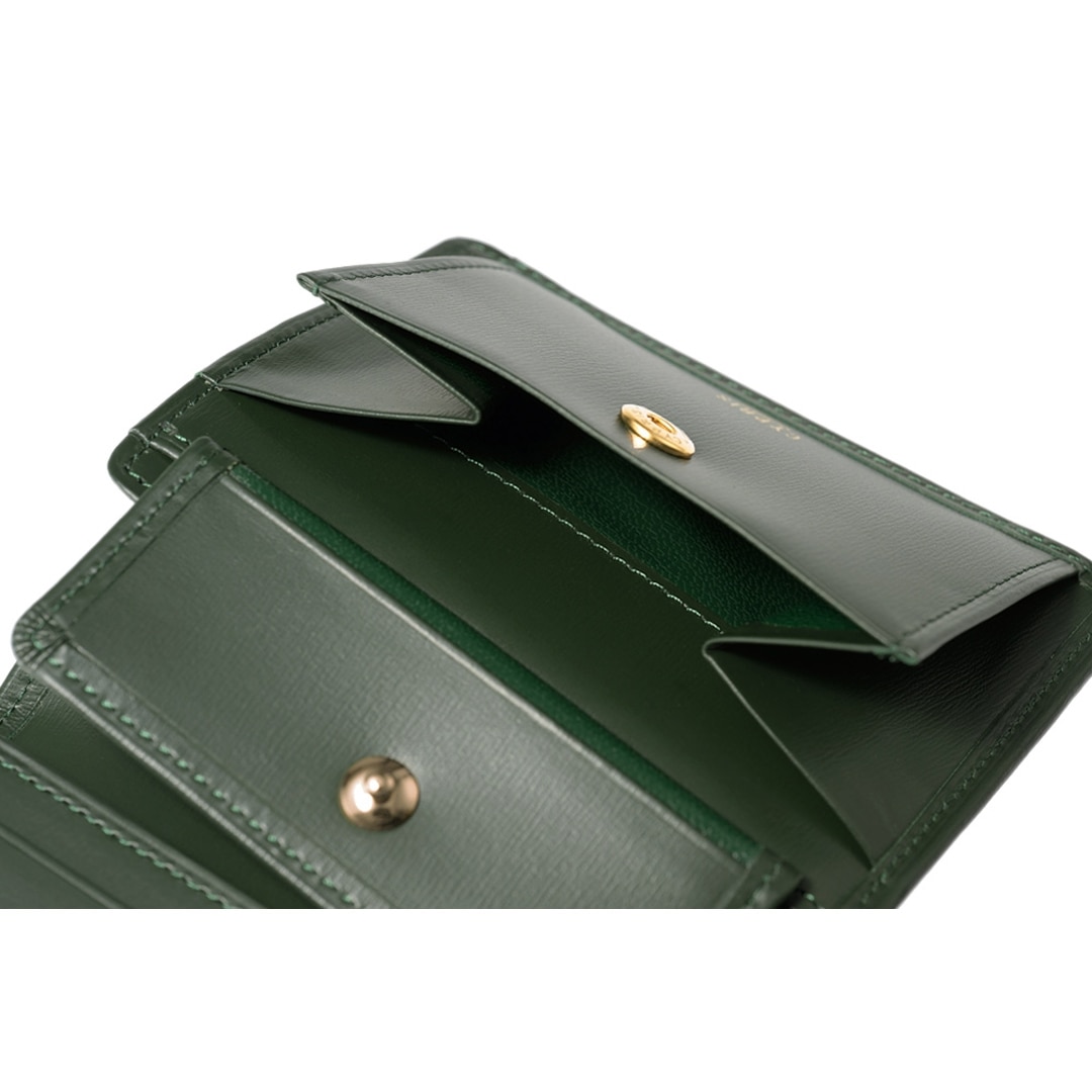 日本製 コンパクト 財布 メンズ 二つ折り財布 キズやシワが目立ちにくい 小銭入れあり CYPRIS キプリス ボックスカーフ 本革 財布 父の日 プレゼント 4414 ネイビー