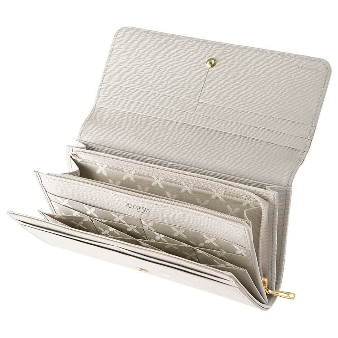 日本製 長財布 かぶせ レディース 傷つきにくいレザーを使用 キプリス ハニーセル ウィメンズ Cypris Women’s リサッカ 本革 日本製 おしゃれ かわいい 母の日 4987 ペールピンク