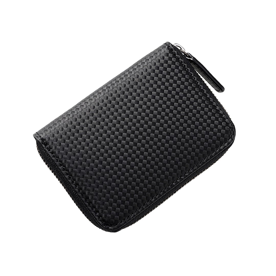 小銭入れ メンズ コインケース ラウンドファスナー シャッテン 2.0 カーボンレザー ノイインテレッセ Neu interesse 革 レザー 牛革 父の日 ギフト 誕生日 プレゼント 0706 ブラック×ブラック