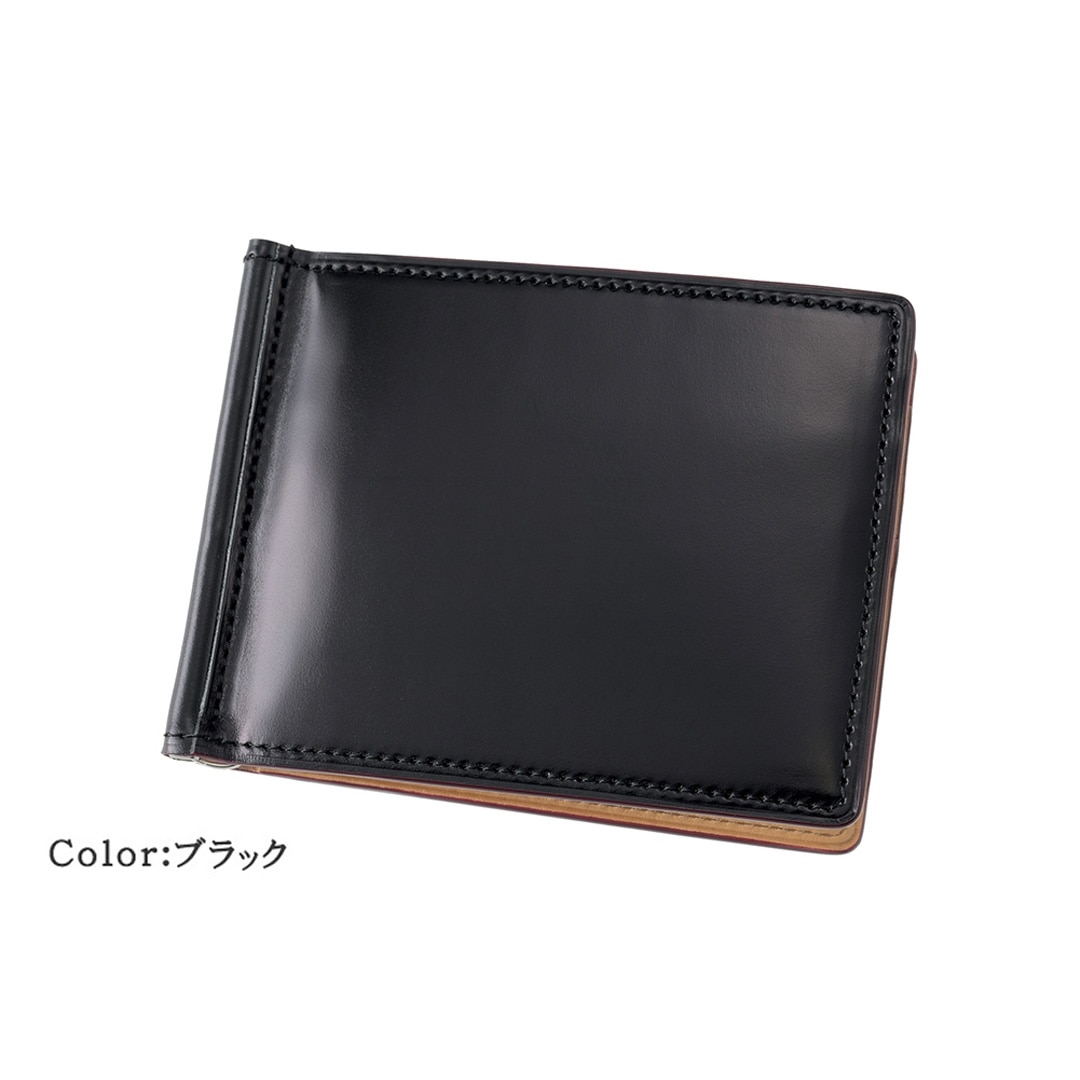 マネークリップ 財布 メンズ コードバン 本革 ブランド 札ばさみ キプリス CYPRIS オイルシェルコードバン & ヴァケッタレザー レーデルオガワ 革 日本製 薄い コンパクト スリム おしゃれ 誕生日 5471 ブラック