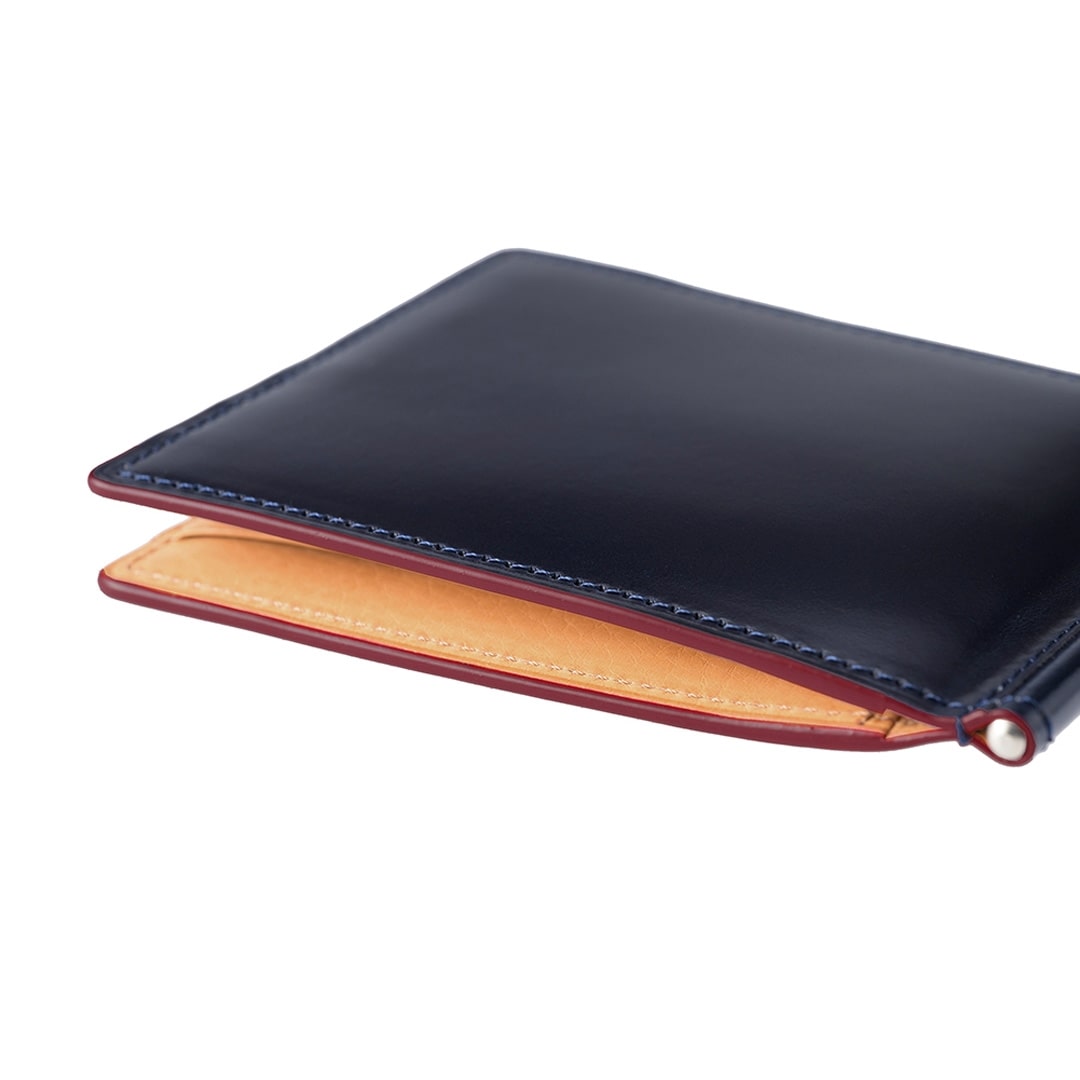 マネークリップ 財布 メンズ コードバン 本革 ブランド 札ばさみ キプリス CYPRIS オイルシェルコードバン & ヴァケッタレザー レーデルオガワ 革 日本製 薄い コンパクト スリム おしゃれ 誕生日 5471 チョコ