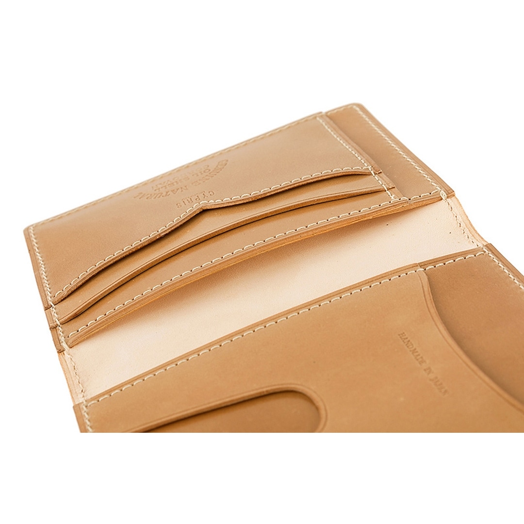 パスケース メンズ パス入れ 二つ折り 定期入れ 2面 本革 希少革 日本製 ナチュラル コードバン CYPRIS キプリス カードケース レーデルオガワ オイルシェル コードバン 父の日 ギフト 誕生日 プレゼント 5930 ナチュラル