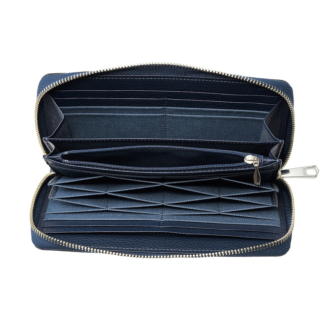 日本製 長財布 メンズ ハニーセル ラウンドファスナー 大型 カードがたくさん入る レディース ユニセックス CYPRIS キプリス トゥージュール 大容量 父の日 母の日 プレゼント 2468 ネイビー