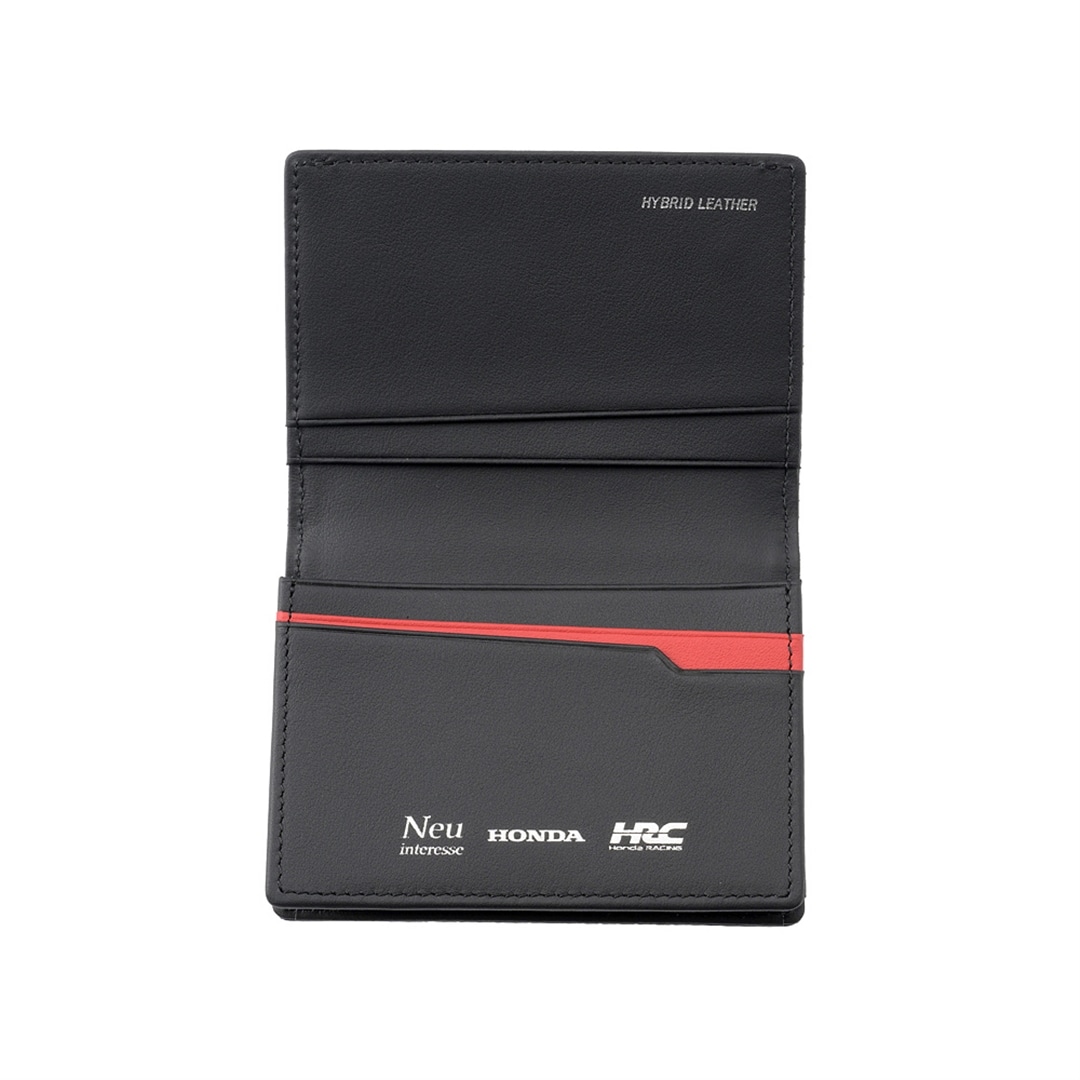 ノイインテレッセ × HRC 名刺入れ メンズ ホンダレーシング カードケース BR -Black & Red- 財布 革財布 Neu interesse Honda 本田技研工業株式会社 Honda Racing Corporation 3192 ブラック×ブラック