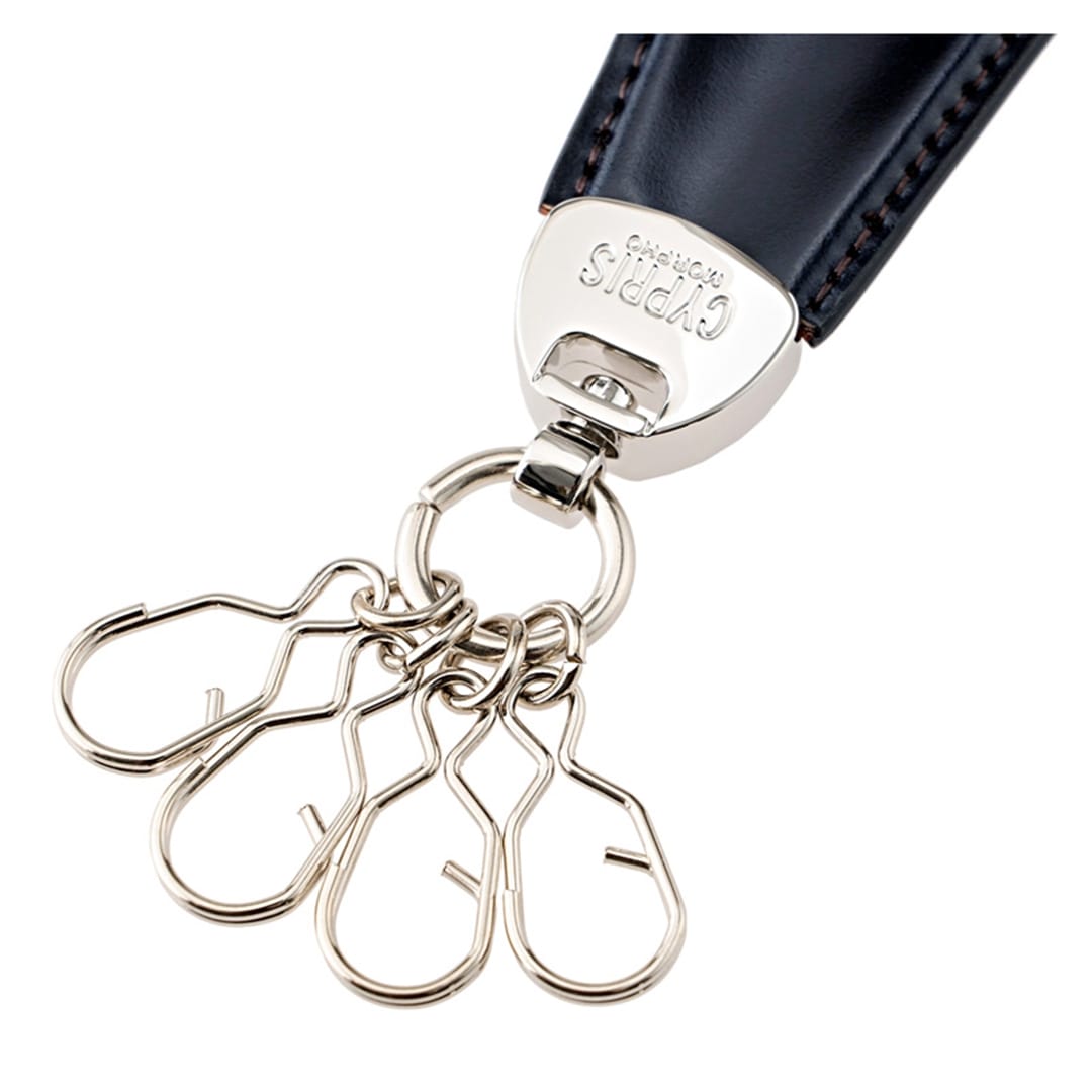 希少革 日本製 コードバン キーホルダー メンズ シューホーン 靴べら CYPRIS キプリス 本革 レーデルオガワ オイルシェル コードバン & シラサギレザー 父の日 プレゼント 4125 ブラック×レッド