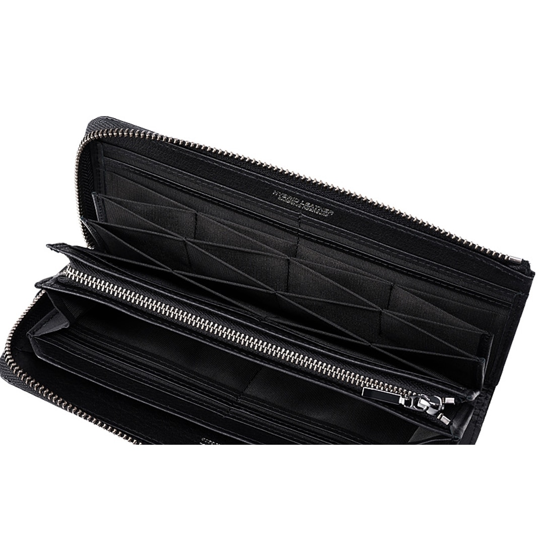 財布 メンズ 長財布 L字ファスナー ハニーセル シャッテン 2.0 カーボンレザー ノイインテレッセ Neu interesse 革 レザー 牛革 父の日 ギフト 誕生日 プレゼント 0700 ブラック×ブラック