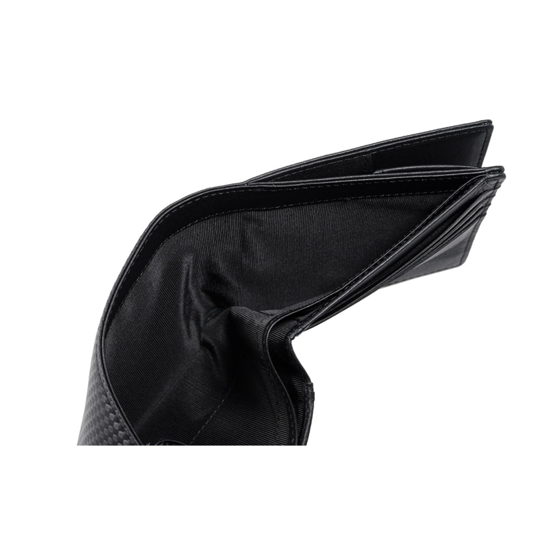 財布 メンズ 二つ折り 二つ折り財布 外BOX小銭入れ付き シャッテン 2.0 カーボンレザー ノイインテレッセ Neu interesse 革 レザー 牛革 父の日 ギフト 誕生日 プレゼント 0704 ブラック×ブラック