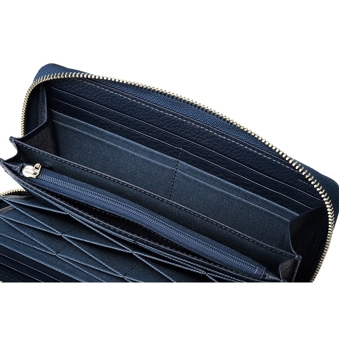 日本製 長財布 メンズ ハニーセル ラウンドファスナー 大型 カードがたくさん入る レディース ユニセックス CYPRIS キプリス トゥージュール 大容量 父の日 母の日 プレゼント 2468 ネイビー