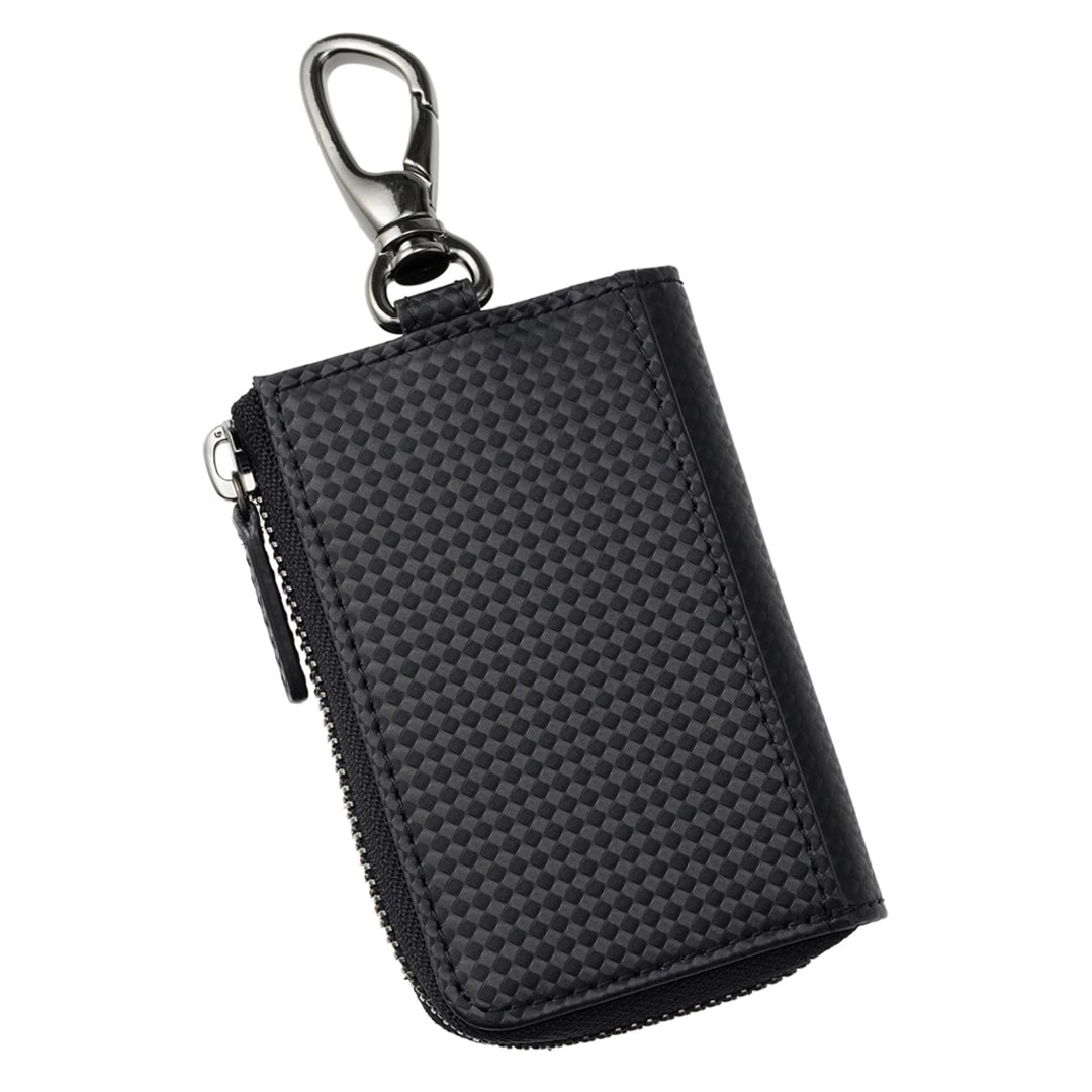 キーケース メンズ カーボンレザー 革 ノイインテレッセ Neu interesse カーボン ファイバーキュア L字ファスナー 3113 ブラック×ブラック