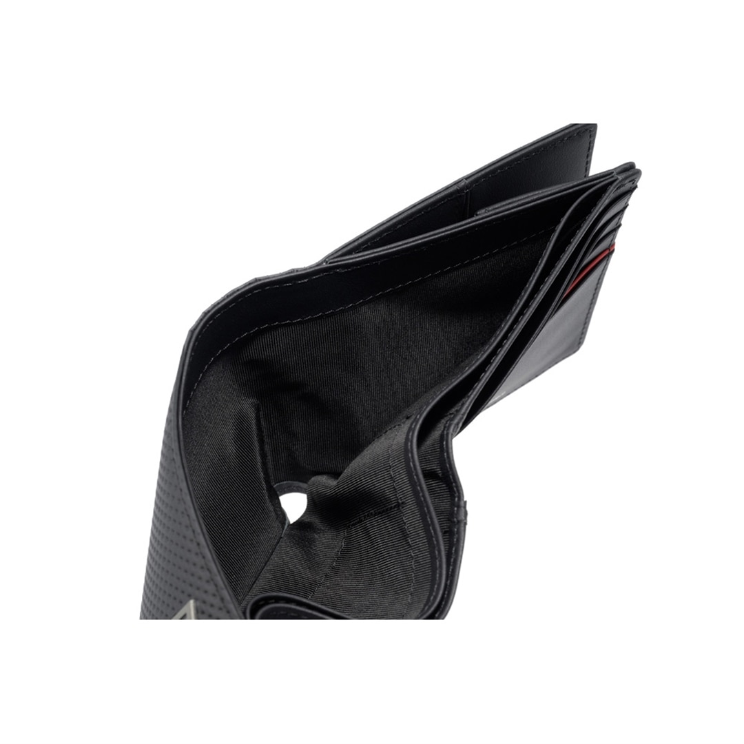 財布 メンズ 二つ折り ノイインテレッセ × HRC 二つ折り財布 ホンダレーシング 外BOX型小銭入れ BR -Black & Red- 革財布 Neu interesse Honda 本田技研工業株式会社 Honda Racing Corporation 3191 ブラック×ブラック