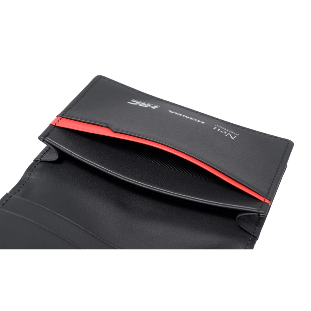 ノイインテレッセ × HRC 名刺入れ メンズ ホンダレーシング カードケース BR -Black & Red- 財布 革財布 Neu interesse Honda 本田技研工業株式会社 Honda Racing Corporation 3192 ブラック×ブラック