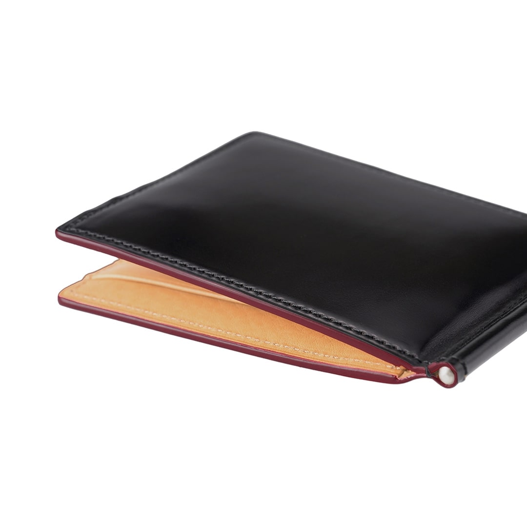 マネークリップ 財布 メンズ コードバン 本革 ブランド 札ばさみ キプリス CYPRIS オイルシェルコードバン & ヴァケッタレザー レーデルオガワ 革 日本製 薄い コンパクト スリム おしゃれ 誕生日 5471 ブラック