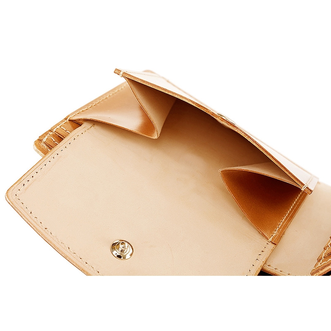 財布 メンズ 二つ折り 希少革 日本製 ナチュラル コードバン 二つ折り財布 小銭入れあり CYPRIS キプリス 本革 レーデルオガワ オイルシェル コードバン 父の日 ギフト 誕生日 プレゼント 5910 ナチュラル