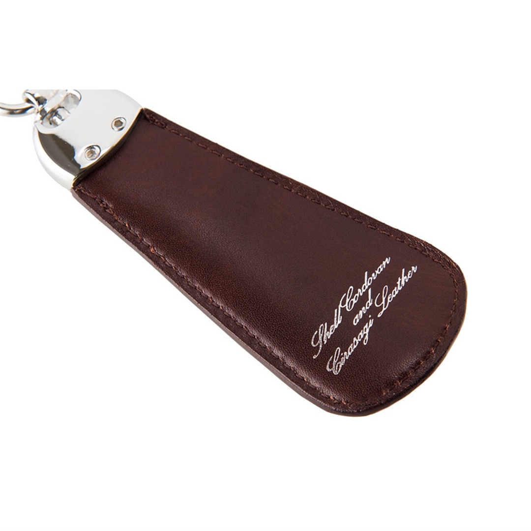 希少革 日本製 コードバン キーホルダー メンズ シューホーン 靴べら CYPRIS キプリス 本革 レーデルオガワ オイルシェル コードバン & シラサギレザー 父の日 プレゼント 4125 ブラック×チョコ