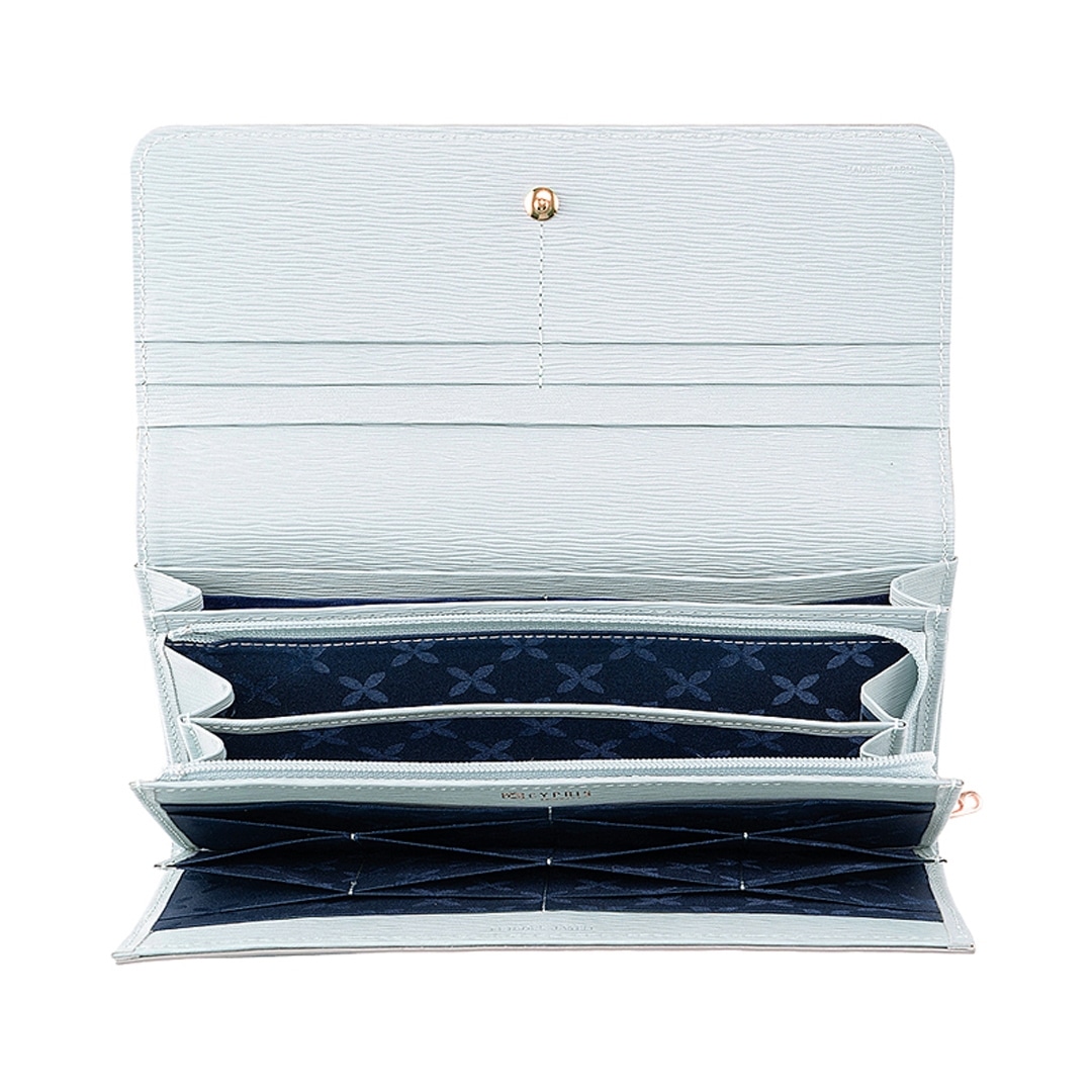 日本製 長財布 かぶせ レディース 傷つきにくいレザーを使用 キプリス ハニーセル ウィメンズ Cypris Women’s リサッカ 本革 日本製 おしゃれ かわいい 母の日 4987 ペールブルー