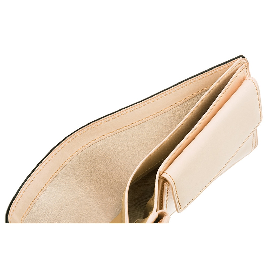 財布 メンズ 二つ折り財布 ベロ付き 希少革 日本製 コードバン 小銭入れ付き CYPRIS キプリス 本革 新喜皮革 ヌメ革 ベジタブルタンニンレザー 父の日 ギフト 誕生日 プレゼント 5627 ブラック