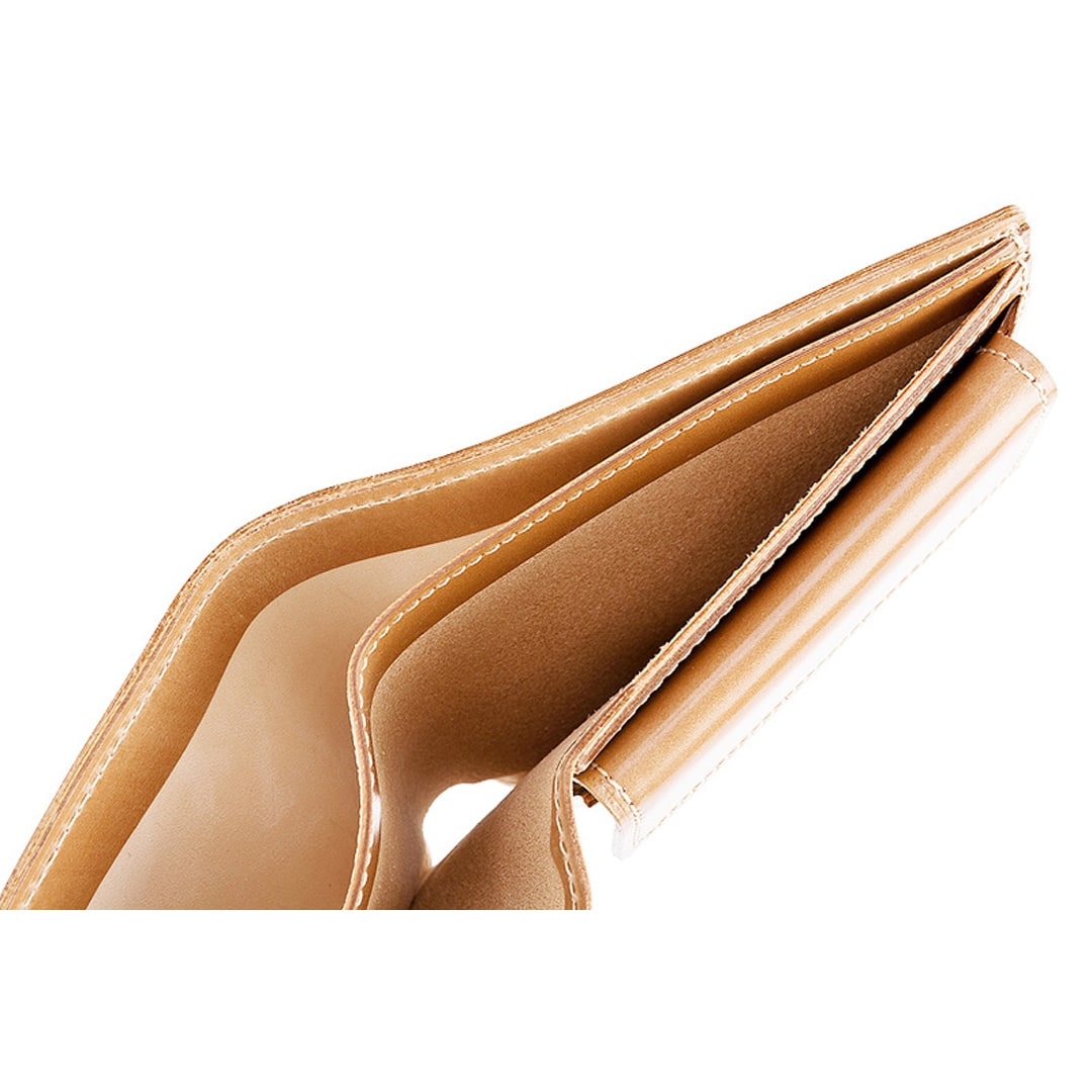 財布 メンズ 二つ折り 希少革 日本製 ナチュラル コードバン 二つ折り財布 小銭入れあり CYPRIS キプリス 本革 レーデルオガワ オイルシェル コードバン 父の日 ギフト 誕生日 プレゼント 5910 ナチュラル