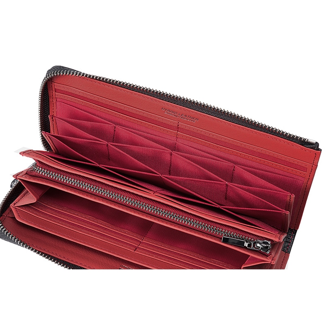 財布 メンズ 長財布 L字ファスナー ハニーセル シャッテン 2.0 カーボンレザー ノイインテレッセ Neu interesse 革 レザー 牛革 父の日 ギフト 誕生日 プレゼント 0700 ブラック×ブラック